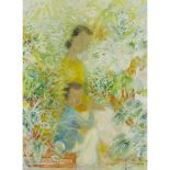 LE PHO (1907-2001) L'ÉTÉ DANS LE JARDIN 黎譜 夏日花園 Oil on canvas, 31.4" x 23.1" — 79.8 x 58.7 cm.