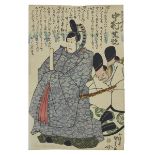 UTAGAWA KUNISADA (TOYOKUNI III, 1786-1865) 歌川國貞 Woodblock print, ink and colour on paper, 14.4" x