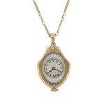 ROLEX PENDANT WATCH circa 1920’s; reference #15923; 17 jewel movement; circular dial signed Ryrie,