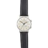 JAEGER LECOULTRE MEMOVOX WRISTWATCH WITH ALARM circa 1950’s; movement #818335; 35mm; cal. P489/1