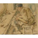 SOLOMON YAKOVLEVICH KISHINEVSKY (1863-1942), UKRAINIANSHOEMAKERWatercolour on paper; signed in