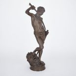 MARIUS-JEAN-ANTONIN MERCIE (FRENCH 1845-1916)DAVID VAINQUEUR DE GOLIATHpatinated bronze with