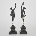 PAIR OF PATINATED BRONZE FIGURES OF MERCURY AND CERES, AFTER GIAMBOLOGNA, 19TH CENTURYeach on