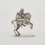 GERMAN SILVER CHESS PIECE, CHRISTIAN LÜTKENS, AUGSBURG, 1715-1719the knight modelled as a Roman