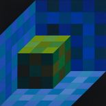 VICTOR VASARELY (1906-1997), HUNGARIAN/FRENCHTRIDIM-C, 1968Acrylic on canvas; signed “Vasarely”