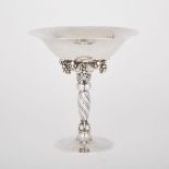 DANISH SILVER PEDESTAL FOOTED COMPORT, #263B, GEORG JENSEN, COPENHAGEN, C.1933-44the flaring