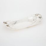 CANADIAN SILVER BREAD TRAY, CARL POUL PETERSEN, MONTREAL, QUE., MID-20TH CENTURYof shaped oblong