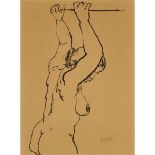 GEORGE GROSZ (1893-1959), GERMANNUDE, 1915Ink drawing on brown paper; signed in pencil lower