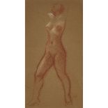 ARISTIDE MAILLOL (1861-1944), FRENCHSTANDING NUDESanguine drawing heightened with white on