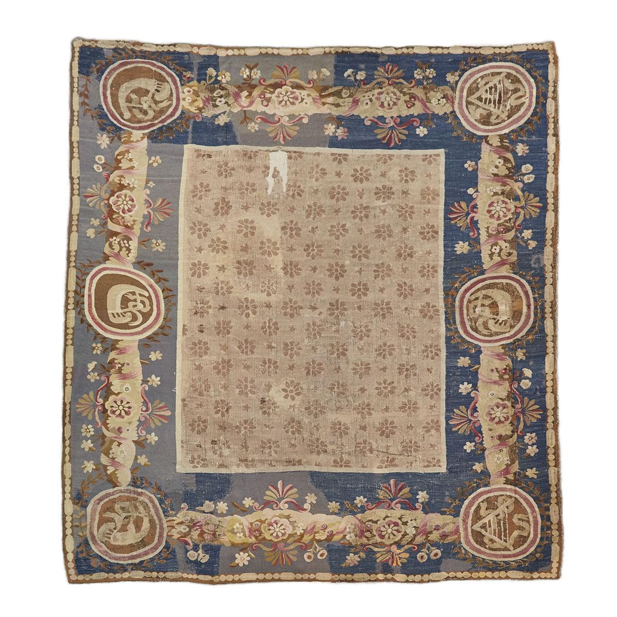 EMPIRE AUBUSSON FRAGMENTARY CARPET, FRANCE, C.181010'0" X 8'11" – 3 X 2.7 mProvenance:Sotheby’