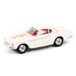 A Corgi Toys ‘The Saint’ Volvo P.1800 (258). In white with red interior and black logo to bonnet.