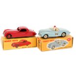 2 Dinky Toys. Sunbeam Alpine Sports (107) example in light blue with cream interior, RN 26, complete