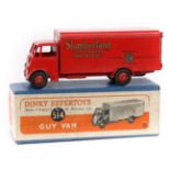 Dinky Supertoys Guy van ‘Slumberland’ (514). In bright red livery with red wheels. Complete.
