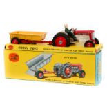 Corgi toys Gift set No29 Massey-Ferguson 65 Tractor and Tipper Trailer. Tractor in cream and red