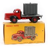 A French Dinky Toys Berliet Container Truck (34B). In reddish brown with black wheel arches and
