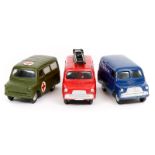 3 Corgi Toys Bedford CA. 1200 CWT van (403) 1st type split screen in dark blue ‘Daily Express’