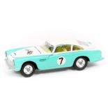 Corgi Toys Aston Martin DB4 Competition (309). In turquoise and white with lemon yellow interior,