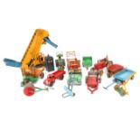 A quantity of Dinky Toys. Farm related items including a Massey-Harris tractor, Halesowen farm