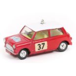 Corgi Toys Morris Mini Cooper ‘S’ (317). In red with white roof, fitted with roof spot light, yellow