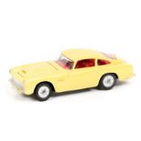 Corgi Toys Aston Martin DB4 (218). In primrose yellow, red interior, with bonnet vent and cast ‘