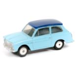 Corgi Toys Austin A40 (216). In light blue with dark blue roof, flat spun wheels. Mint See internet