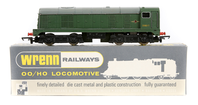 Wrenn Railways OO gauge BR Bo-Bo diesel electric locomotive (W2230). RN D8017 in British Railways