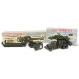 2 French Dinky Supertoys. A Brockway Military Truck with Bridge of Boats (884). Complete with bridge