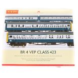 A Hornby Railways OO gauge BR4 VEP Class 423 Train Pack (R3143). Comprising BR4 VEP class 423