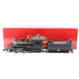 A Bachmann ‘Spectrum’ G scale 2-8-0 narrow gauge Consolidation North American style tender