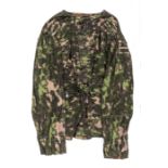 A rare Waffen SS “blurred” pattern camouflage reversible smock, elasticated waist band and cuffs,