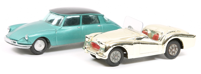 2 Corgi Toys. One for Marks & Spencers (St.Michael) Trophy Models Triumph TR2 (301). An example with