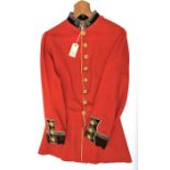 A Vic Lieutenant’s full dress scarlet tunic of the Army Medical Staff, blue velvet facings,