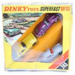 A 1960’s Dinky Toys Superfast Gift set 245. Comprising Jensen FF in bright yellow with black