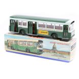 A French Dinky Toys ‘Autobus Parisien Ou Urbain’ (889). In dark green and pale green Paris bus