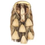 A badger head undress sporran of The Argyll & Sutherland Highlanders, 6 tassels in brass thistle