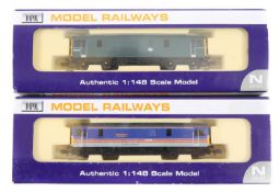 2 Dapol N gauge electro diesel locomotives. A BR class 73 Bo-Bo (ND-036D) RN E6033 in BR rail blue