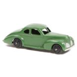 Dinky Toys 39 series Studebaker State Commander (39f). An example in dark green with ridged black