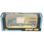 Spot-On Land Rover & Trailer (308). A series 2 109" in dark green with light grey seats and cream