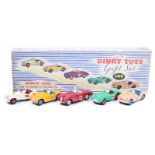 A Dinky Toys Gift Set 149 ‘Sports Cars’. Comprising MG Midget Sports (108) in cream with maroon