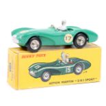 A French Dinky Toys Aston Martin DB3 Sport (506). In dark emerald green, RN 17 example with spun