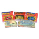 A quantity of late issue Dinky Toys. Happy Cab (120), 2x Austin Princess 2200HL Saloons (123) colour