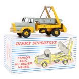 A French Dinky Supertoys Camion Unic Multibenne Marrel (895). In light grey and yellow livery with