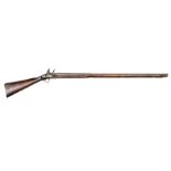 A 14 bore flintlock fowling piece by Laugher, c 1800, reconverted from percussion, 56½” overall, 2