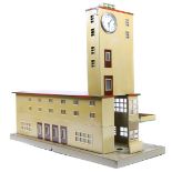 An impressive late 1950’s early 1960’s Marklin O gauge mainline station, (Friedrichshafen?). A