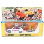 Corgi Toys Gift Set 13 Renault R16 Tour De France Paramount Film Unit. In white with black roof