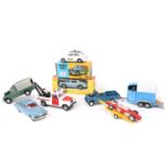 A small quantity of Corgi Toys etc. Porsche Targa 911S (382) in metallic light blue with