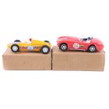 2 scarce Hong Kong produced Scalextric cars. An Offenhauser Indianapolis single seater - a rear