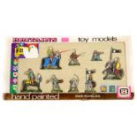 A Britains ‘hand painted’ plastic Knight Models No7481. Comprising 8 colourful figures of which 3