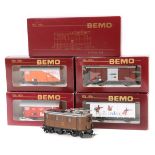 12 BEMO HOE/HOM Locomotive and freight rolling stock. RhB Ge2/4 2-4-2, Stangen-e-Lok electric