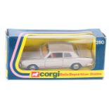 A rare Corgi Toys Rolls Royce Silver Shadow. An unlisted example in Ramsay’s in metallic gold with